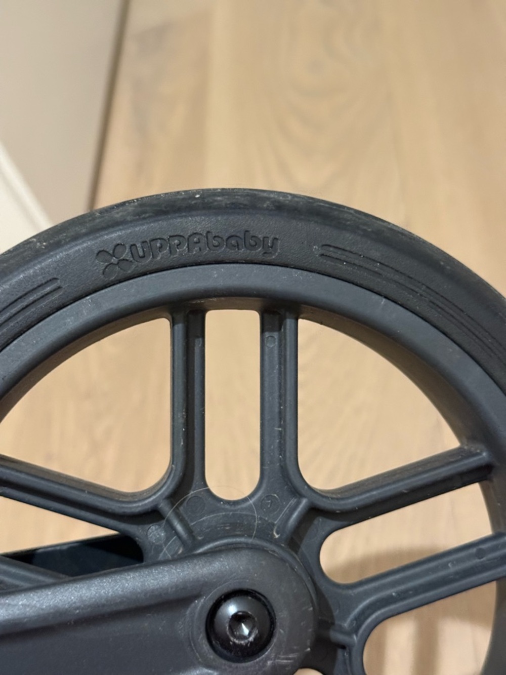Replacement Stroller Wheels - Pair of Black Front Wheels for UPPAbaby vista - Picture 3 of 3